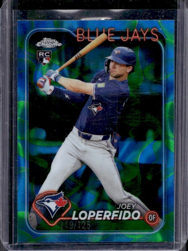 2024 Topps Chrome Update Joey Loperfido RC Blue/Green Lava Lamp Refractor #/125