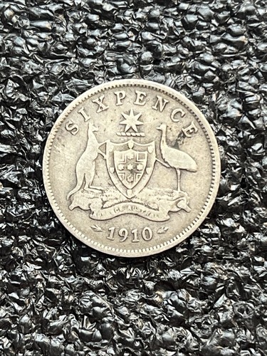 Australia Sixpence KM# 19 1910 ⚜️*️⃣🪙 1422 - Picture 2 of 4