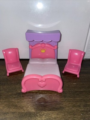 PLAYGO Playset The Royal Castle REPLACEMENT Royal Bed Chair Pink Set Of 2