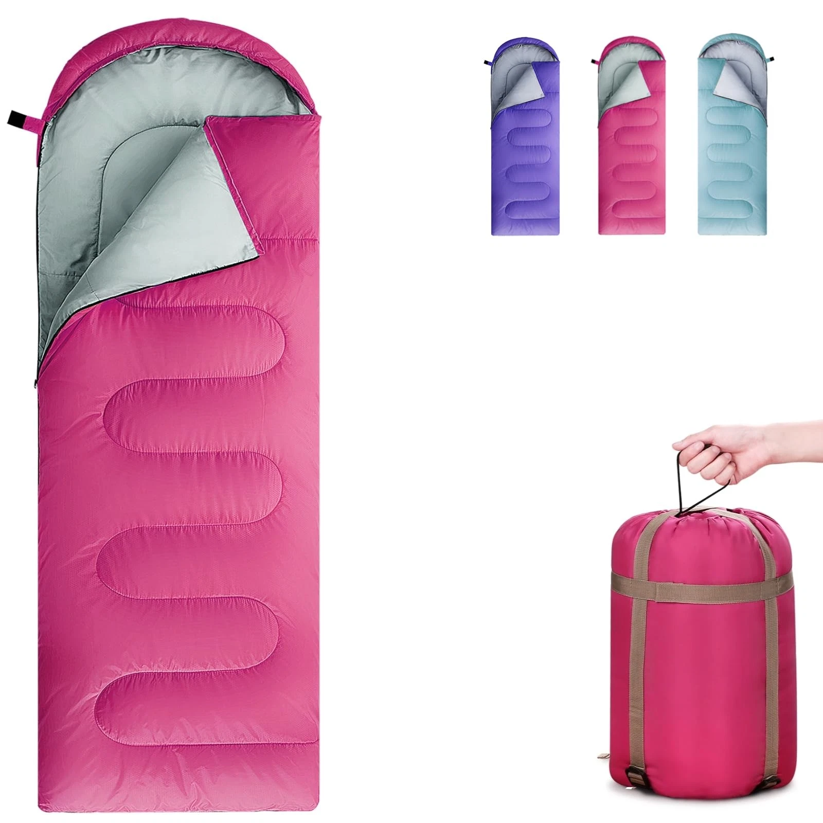 Sleeping Bags for Adults, Teens & Kids - Use for 3-4 Seasons, Warm & Cold Wea...