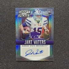2015 Prizm Draft Picks JAKE WATERS #195 Rookie AUTO - KANSAS STATE - SILVER HOLO
