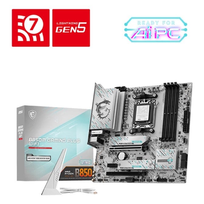 MSI B850M GAMING PLUS WIFI AMD B850 Socket AM5 Micro ATX