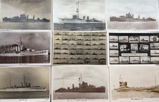 ASSORTED VINTAGE ROYAL NAVY HMS HOOD/ROYAL OAK/FURIOUS ETC. 1930S POSTCARD/REAL