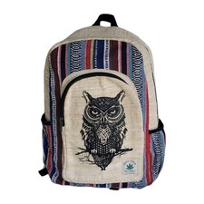 Large Embroidery Pure Hemp Backpack