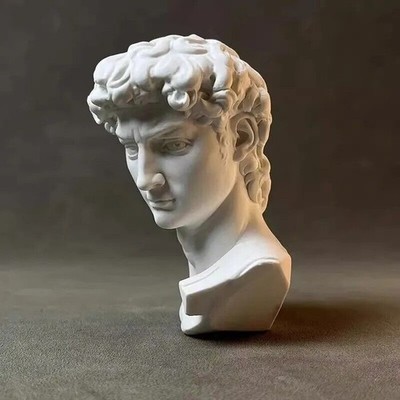 Handgefertigte Michelangelo David-Skulptur, klassische Statue als...