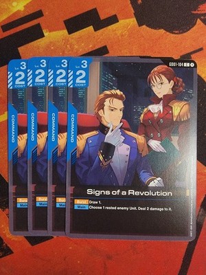 Gundam Card Game Signs Of A Revolution GD01-104 C Playset Of 4 Newtype Rising NM
