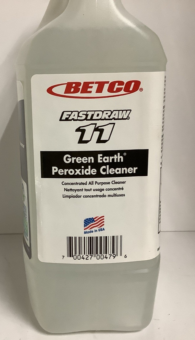 4x BETCO Fastdraw 11 Green Peroxide Concentrated All Purpose Cleaner 336 2L each