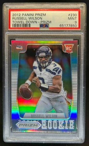 2012 Prizm Russell Wilson RC Prizm Rookie #230a Seahawks PSA 9