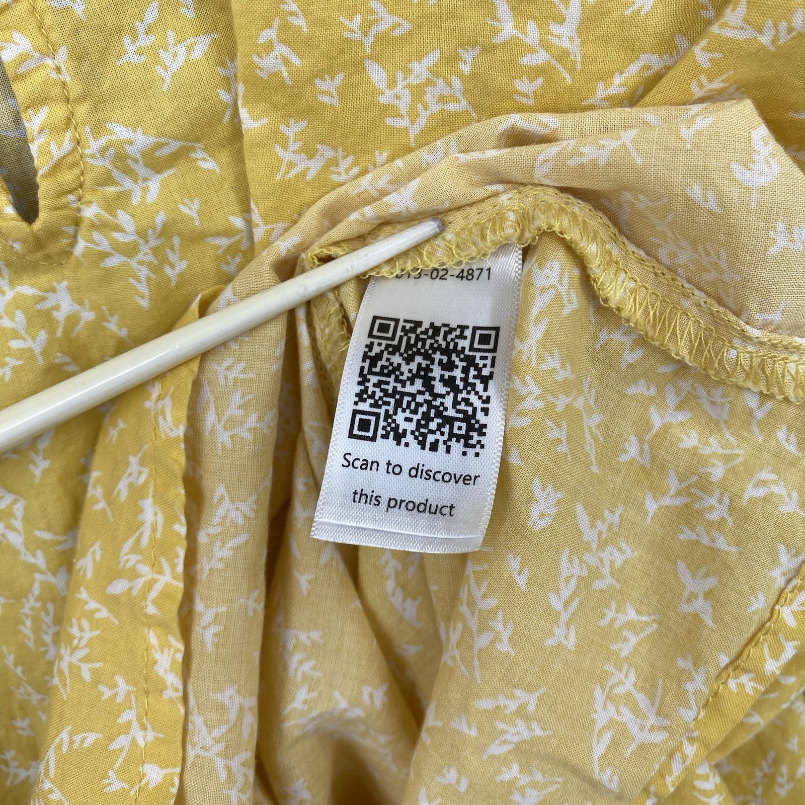 Universal Thread Yellow Micro Floral Peasant Tuni… - image 7