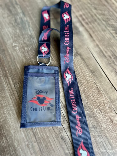 Disney Cruise Line Lanyard ID Case & Wallet, Excellent Condition