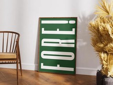 FORE Golf Poster Canvas Bold Wall Art Modern Man Cave Decor