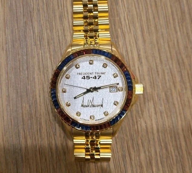 [Brand New] TRUMP 18K GOLD PLATED VICTORY JEWEL WATCH WHITE 500 NUMBERED LIMITED - Image 4 of 4