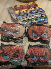 Spider-Man Party Favor Set Masks, Slap Bracelets  Pins Kids Party Favors