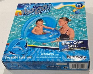 Bestway H2OGO UV Careful Baby Care Seat Pool Float w/ Sun Shade Ages 1–2 NIB