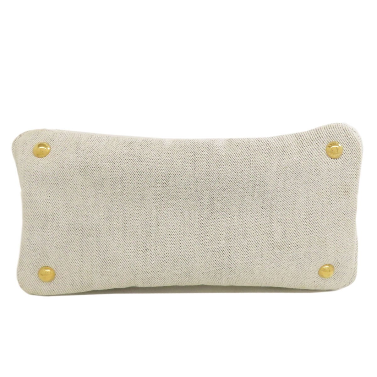 PRADA Canapa Mini 2WAY Handbag Denim Women s Used from japan thumbnail 4