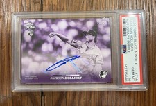 2024 Topps Black & White Jackson Holliday RC Auto Purple /25 #71-A PSA 10