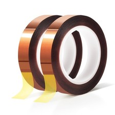 2 Rolls 10mm x16m 52FT Heat Tape High Temperature Heat Resistant Tape Heat T...