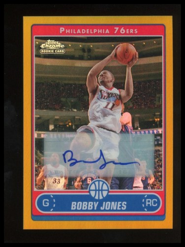 Bobby Jones 2006-07 Topps Chrome #208 Gold Refractors Auto Rookie /25