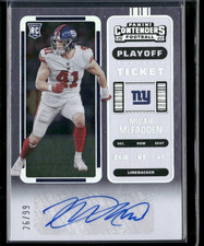 2022 Panini Contenders Micah Mcfadden /99 Rookie Playoff Ticket Giants