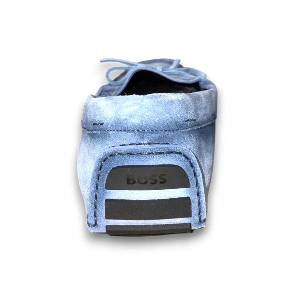 Мокасины мужские BOSS Driver синие натуральная кожа мокасины размер США 10 (ЕС 43) рекомендуемая розничная цена производителя 299 долл. США - Изображение 3 из 4