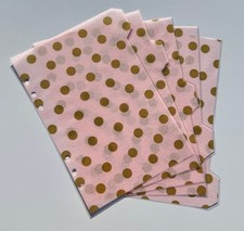 A5 Filofax Organiser Dividers - Pink and Gold Spot Semi-Transparent Laminated