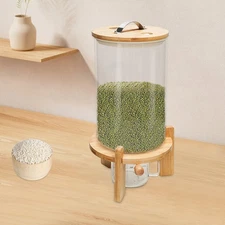 7.5L Rice Dispenser Airtight Storage Container Dry Food Storage W/ Cup Kitchen