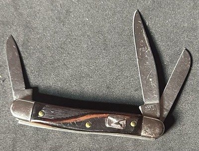 Vintage ANVIL Providence USA  3-Blade Pocket Knife Stainless Honed Edge