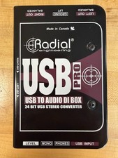 Radial USB-Pro Stereo USB Laptop DI 24-Bit Digital Audio Converter Working Mint
