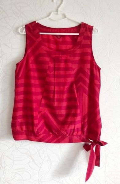 Women Monsoon Shirt Red-Orange Silk Cotton 44