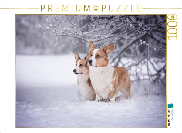 Calvendo Puzzle Winterzauber Mit Den Corgwn | 1000 Teile Lege-GrößE 64X48Cm Foto-image