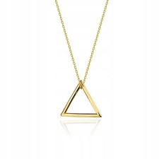 Collana triangolo regolabile in argento sterling placcato oro