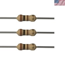 Durable 100 Ohm Resistors 1/4 Watt - Flame Retardant Lead-Free, 100 Count