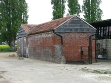 Photo 6x4 Farm sheds in the yard Rockland St Mary At Broad Hall Farm whic c2017