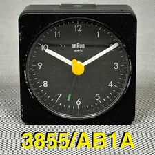 Braun 3855/AB1A Portable Analog Travel Alarm Clock Small AA Battery Powered