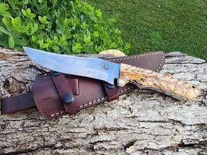 DARK HOLLOW CUTLERY D2 STEEL PINECONE FIXED BLADE SKINNER KNIFE