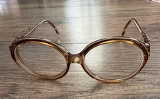 Vintage Emmanuelle Khanh Heaperus By GEMINI Clear Eyeglasses Paris Brown 50/18