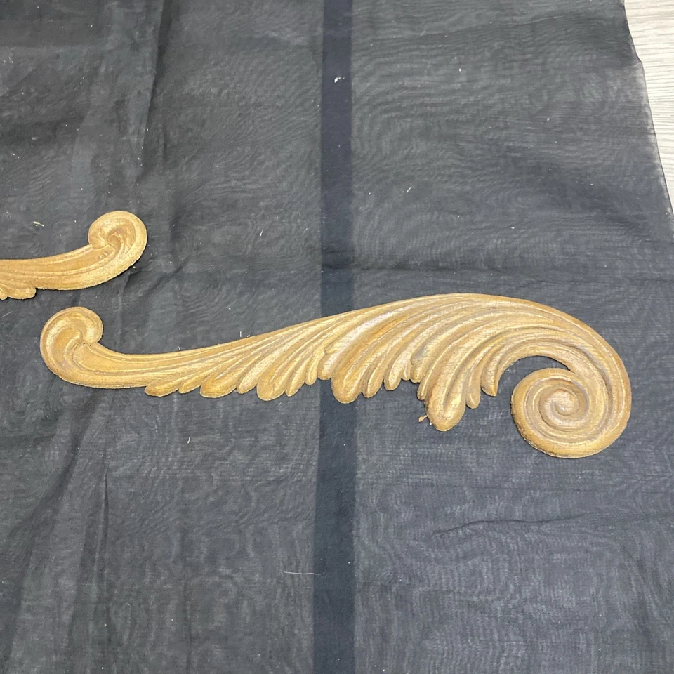 (2) Apliques onlay de madera vintage Foto 3 de 4