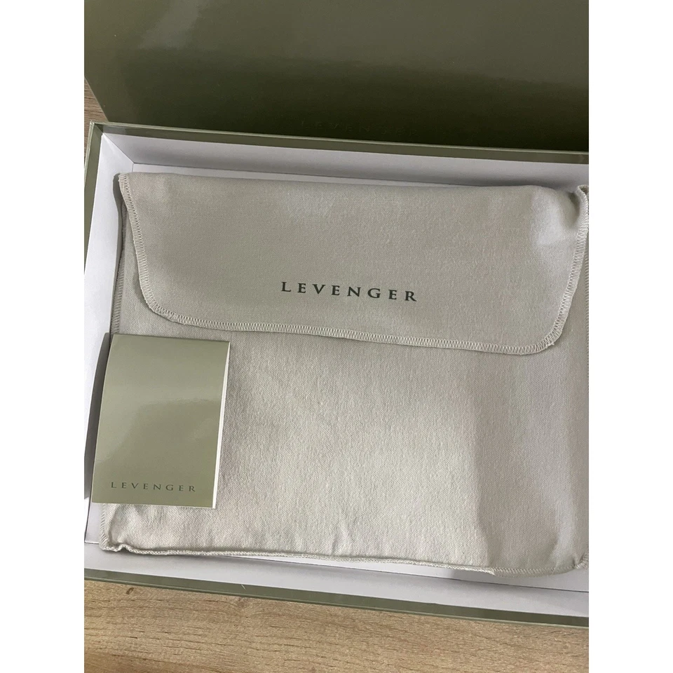 Levenger Yellow Leather Unlined Notebook Journal Sketchbook w/Dust Bag & Box New - Image 3 of 4