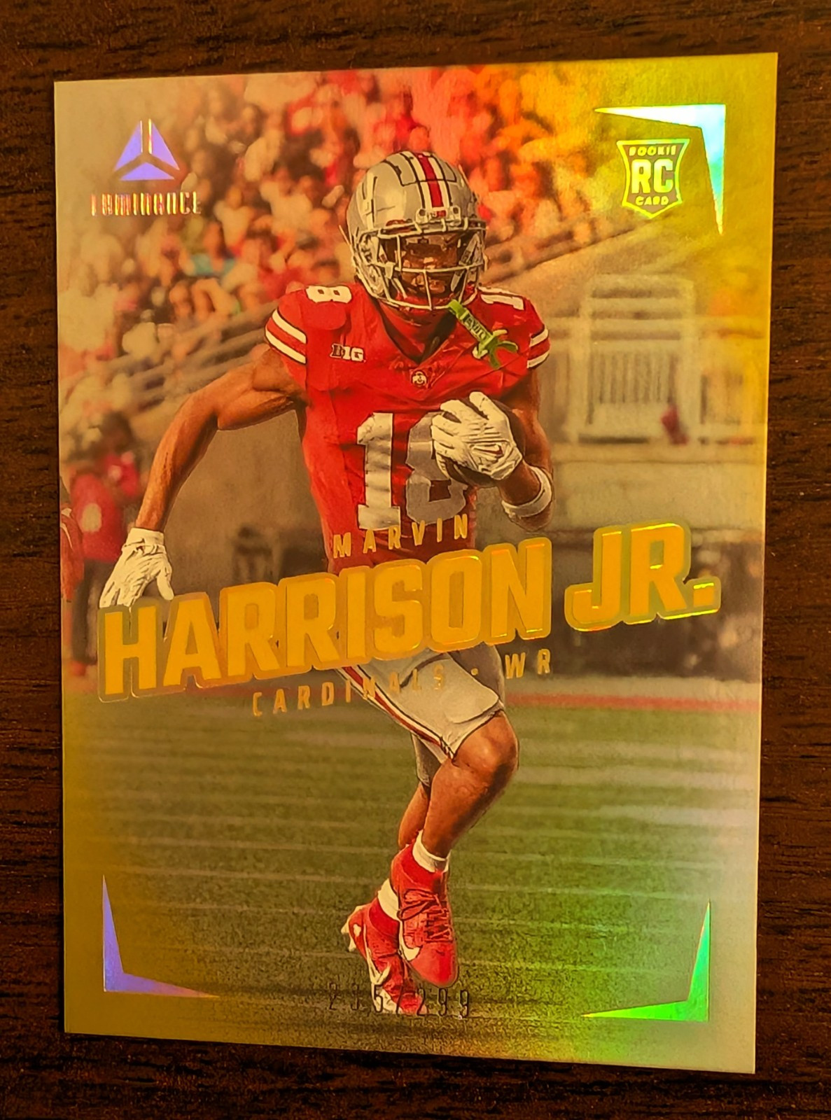 2024 Panini Luminance #104 Marvin Harrison Jr. Gold /299 Buckeyes/Cardinals RC