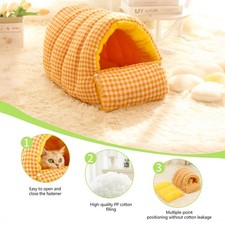 Thermal Cat Bed Winter Sleeping Bag for Cats Burrow Design Snug Hideaway Plush