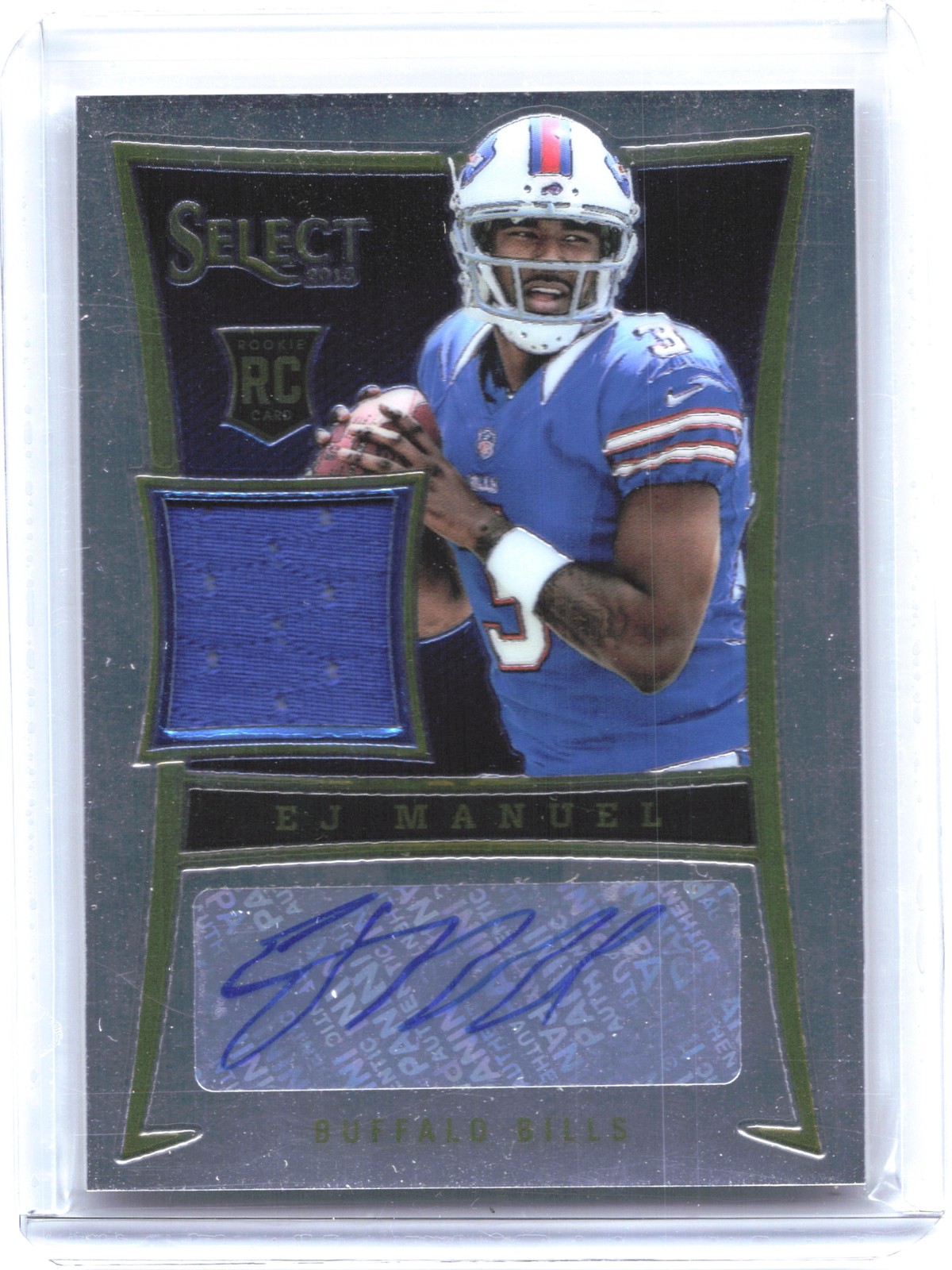EJ Manuel Panini Select #185 Jersey Autograph