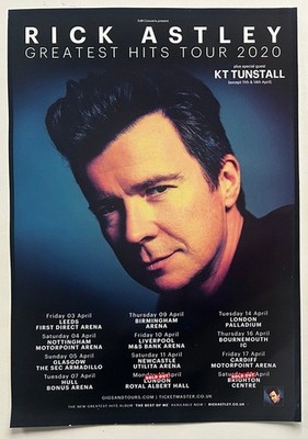 RICK ASTLEY - TOUR DATES 2020 full page UK magazine ad KT TUNSTALL