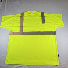 OccuNomix ANSI Class 2 Hi Vis Reflective Safety T-Shirt Neon Yellow Used Size 3X