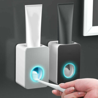 Bathroom Toothpaste Dispenser Holder Extrusion Squeezer Wall Mount Stand Device