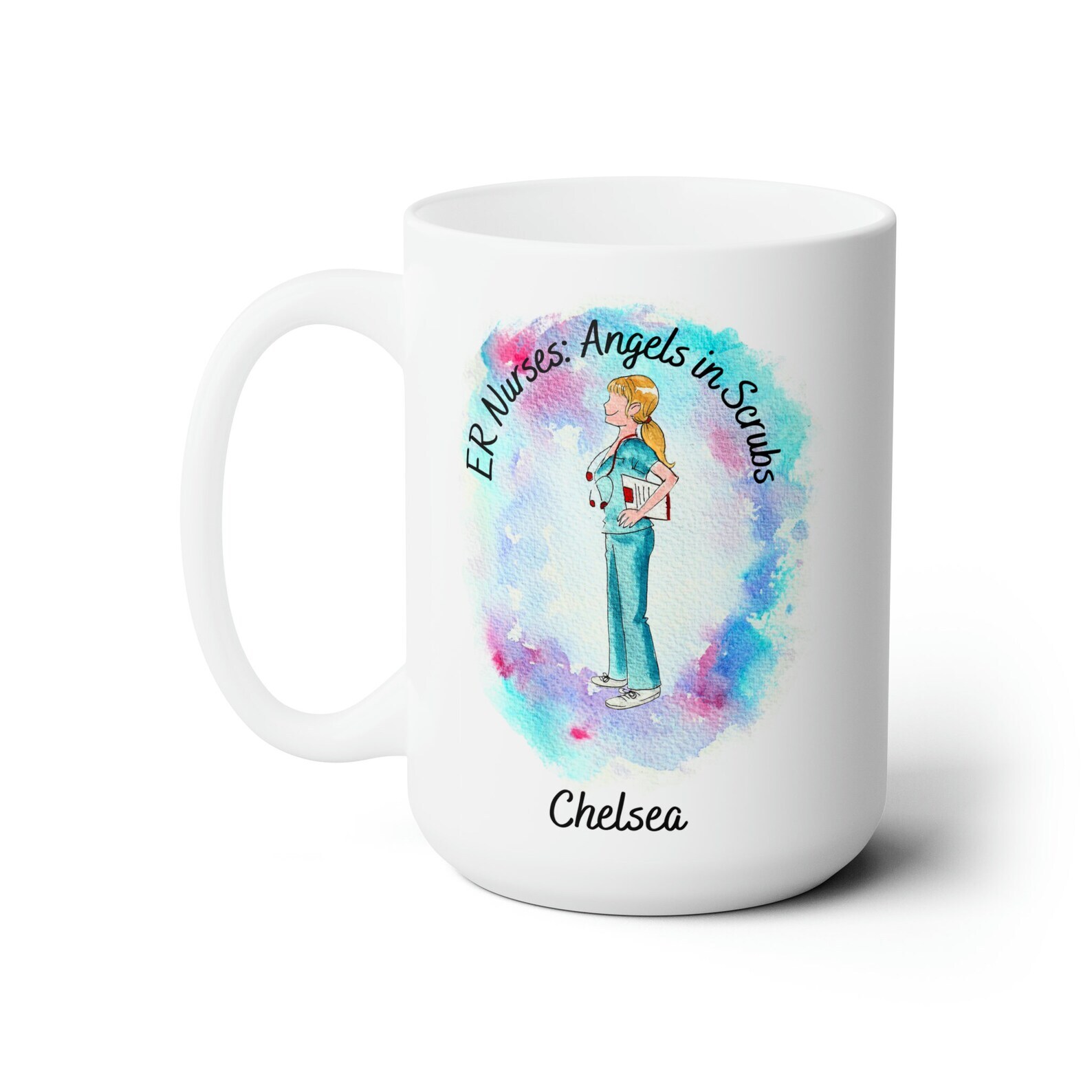 Customizable Angels In Scrubs Ceramic Mug - Thank A Nurse Gift