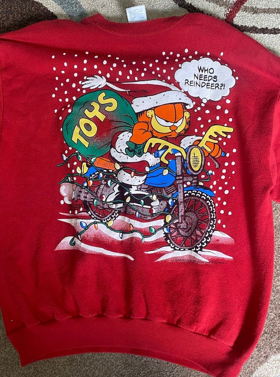 90s GARFIELD スウェット　1994年　USA製　クリスマス　フロント 90s GARFIELD スウェット 1994年 USA製 クリスマス フロント 90s