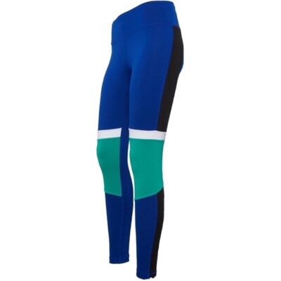 Reebok Damen-Yoga-Tights blau abgesetzt Fitnessstudio Kompressionsleggings UK-Größe XL