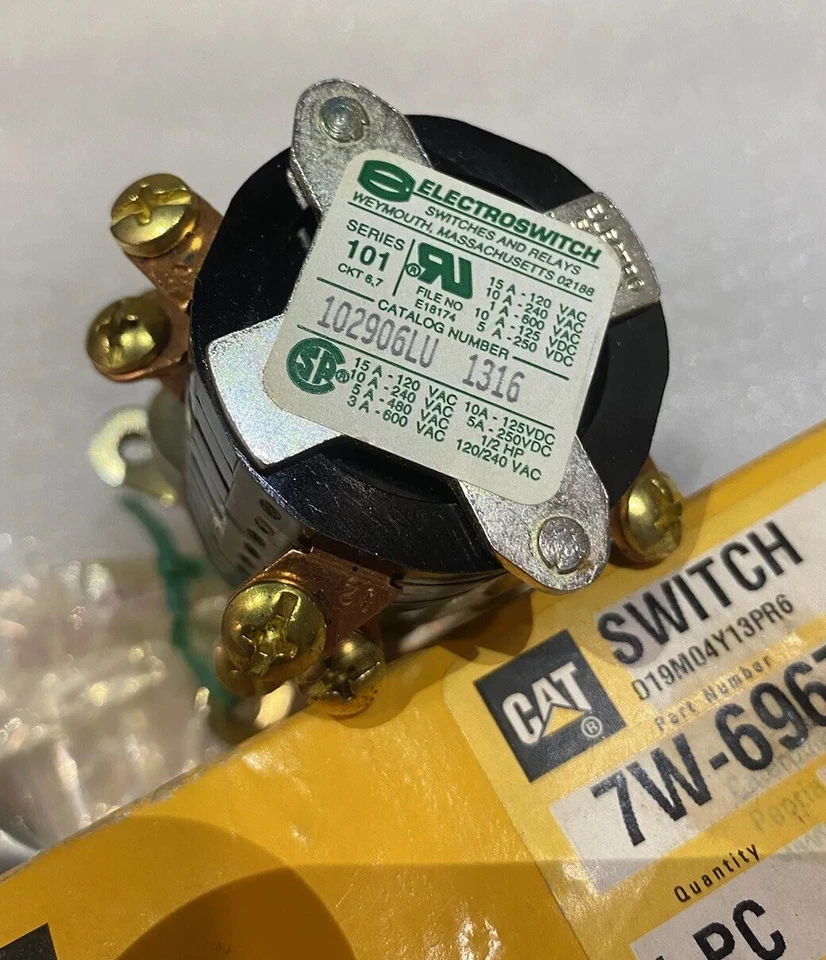 Interruptor CAT Caterpillar 7W-6967 pieza de generador electrointerruptor OEM ahorra $ 7w6967 Foto 3 de 4