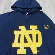 JOHNNIE-O x NOTRE DAME Mens L LARGE HOODIE PLACT HOLTZ FIGHTING IRISH PULLOVER