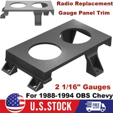 For 1988-1994 OBS Chevy Radio Replacement Gauge Panel - Dual Gauge 52mm 2 1/16"
